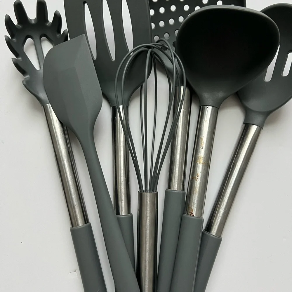 Gray Kitchen Utensil Set